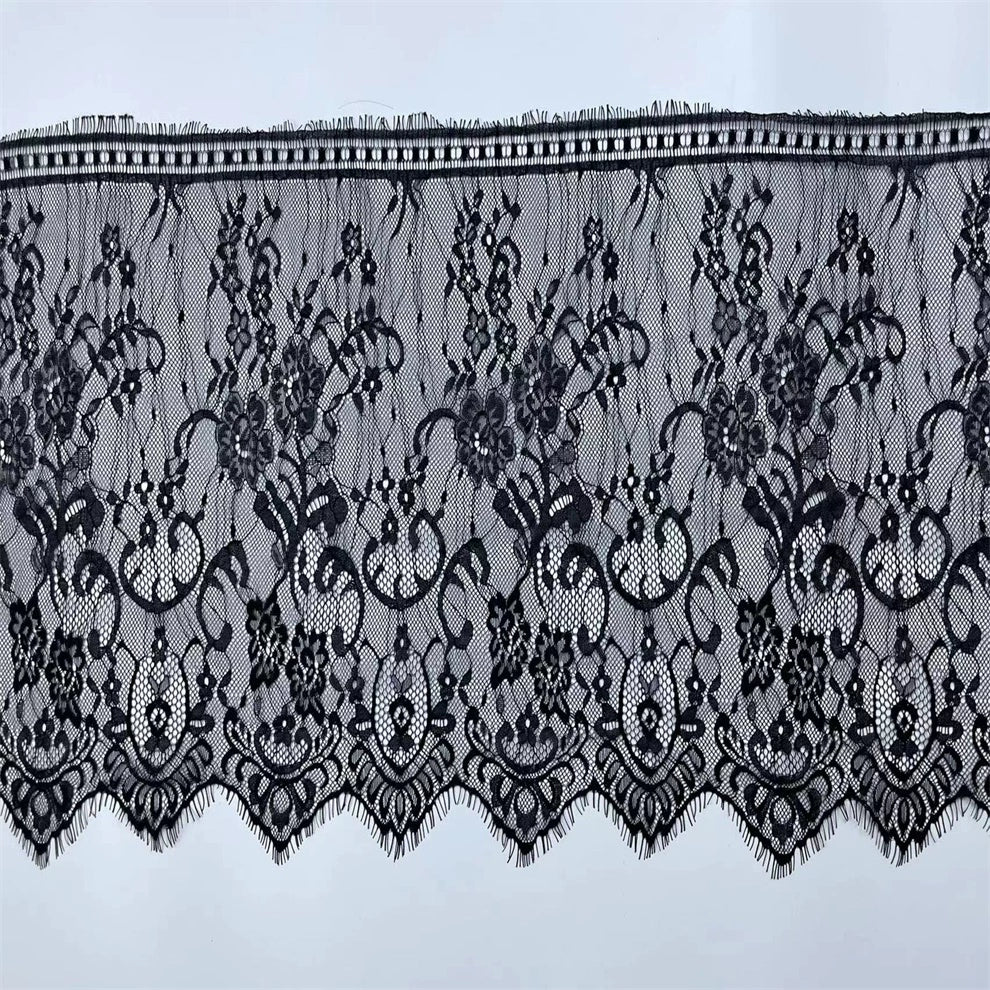 3749 ancho 35 cm, encaje de pestañas unilateral de alta calidad, vestido alargado empalme velo de novia accesorios de ropa