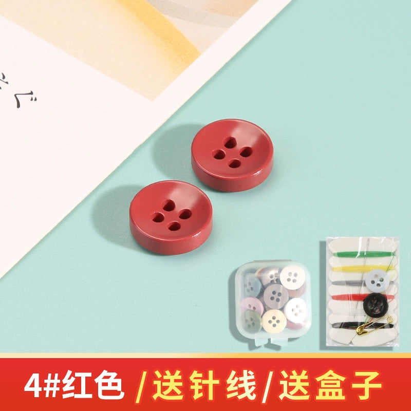 3365★  High-end color shirt resin button round versatile men's and women's clothes shirt chiffon shirt small button accessories buttons