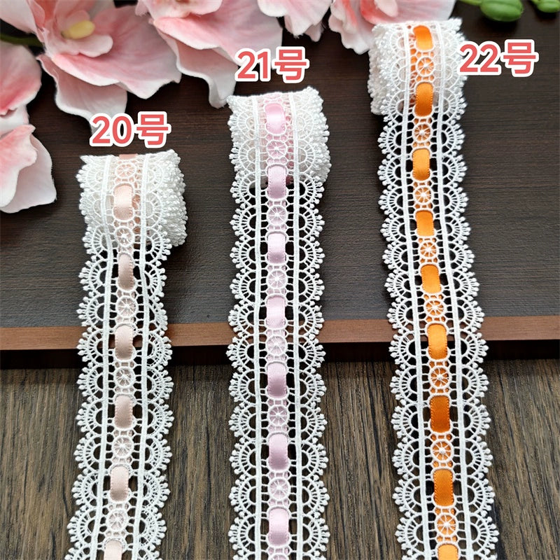 3554★ ancho 3,5 cm con cinta de encaje soluble en agua accesorios de encaje hechos a mano DIY Lolita ropa de bebé accesorios para el cabello accesorios de ropa