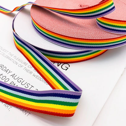 3888 Tira de presión para bordes de cinta con rayas de arcoíris intercoloridas de 1 a 5 cm, correa lateral para accesorios de ropa, tira de cinta para ropa textil para el hogar