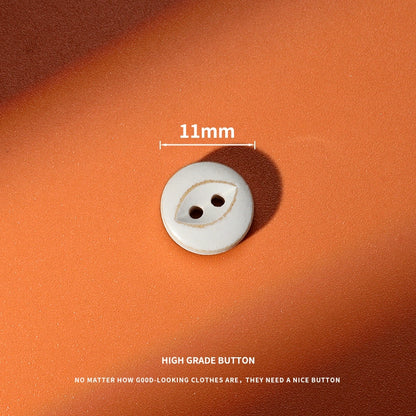 3328★  Natural wood round button shirt shirt children's wood buttons retro burnt edge log color bowl-shaped small buttons