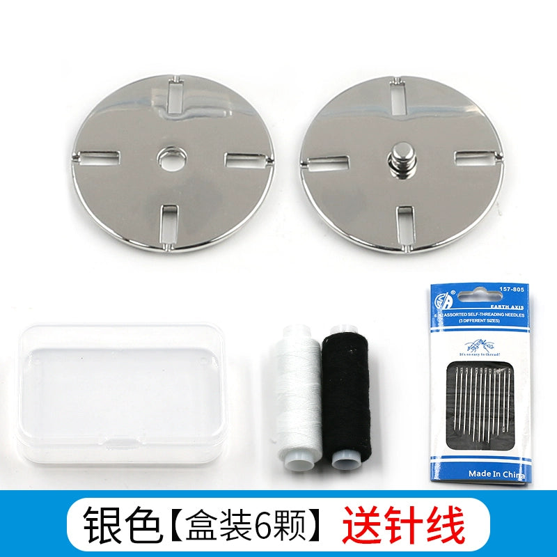 3474★ Botones finos ocultos de metal Botones pequeños de abrigo de visón de lana de cachemira para mujer Botones Botones invisibles de alta calidad Botones madre