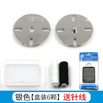 3474★ Botones finos ocultos de metal Botones pequeños de abrigo de visón de lana de cachemira para mujer Botones Botones invisibles de alta calidad Botones madre