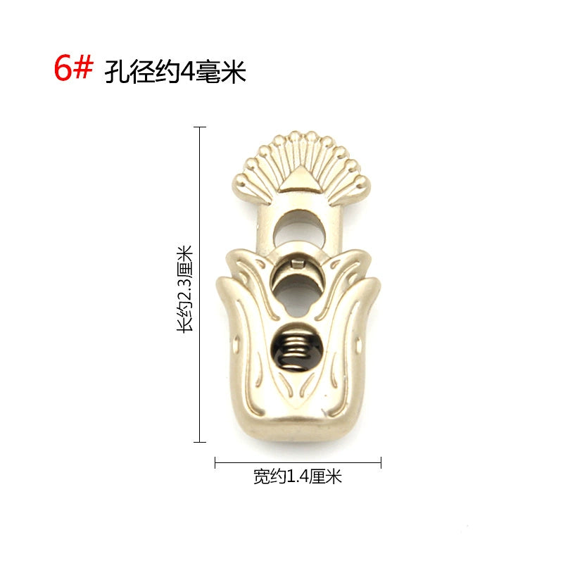 3542★ Hebilla de ajuste de campana de metal, hebilla de resorte de contracción de carga de suéter, hebilla de ajuste elástico, hebilla de cuerda, hebilla de cuerda, hebilla de nariz de cerdo