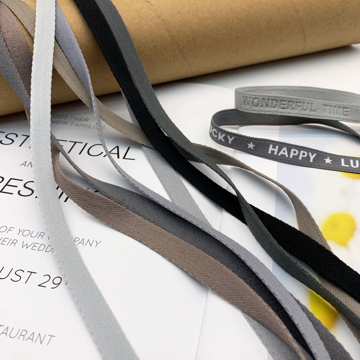 3881 51 colores en stock 1 cm tejido liso color espalda cuello cincha escote ribete borde tira borde pantalón tira lateral accesorios de ropa