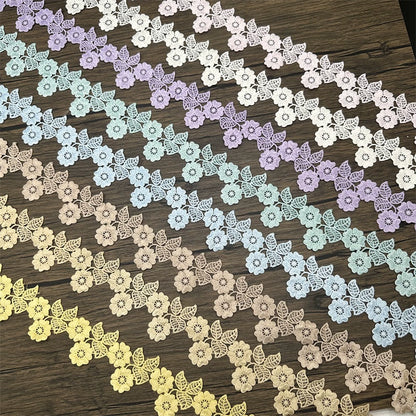 3677 Encaje de flores de seda de leche soluble en agua de alta calidad con accesorios, bricolaje, costura de ropa, decoración de joyas, materiales hechos a mano