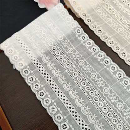 3802 Ropa de moda Lolita, algodón peinado, algodón bordado, encaje, ropa interior, decoración textil para el hogar, tela auxiliar hecha a mano DIY