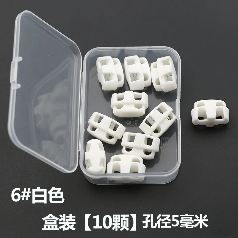 3534★ Nueva hebilla de ajuste de campana colgante de plástico, hebilla de resorte, hebilla de ajuste elástico, hebilla de cuerda, hebilla de cuerda pasante, hebilla de nariz de cerdo, chaqueta de plumas