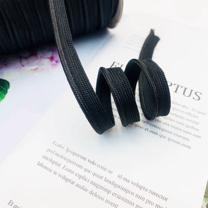 Cinta adhesiva de seda brillante de 1 cm, 41 colores, con borde incrustado, para decoración de hogar, textiles, accesorios de ropa, 3847