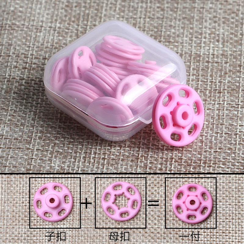 3475★ Abrigo de lana con botones a presión de nailon de color, botones para madre e hijo, botones ocultos invisibles de plástico, botones redondos para camisa antiluz