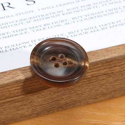 3463★ Botones de cuerno real para hombre, traje, chaqueta, pantalón, botones de alta gama, abrigo de cachemira para mujer, botones negros Daquan