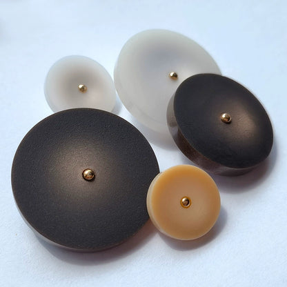 3281★  Round resin button top women's high-end large button coat trench coat versatile clothes suit buttons pajamas accessories