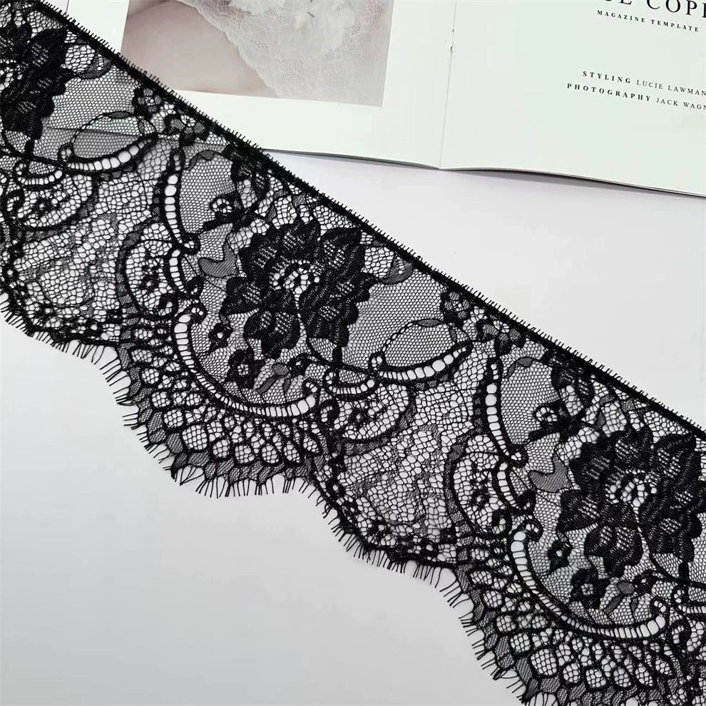 3774 Exquisitos, anchos 15CM, pestañas de encaje unilaterales, exquisito encaje, accesorios de ropa de bricolaje hechos a mano, materiales para cortinas de faldas