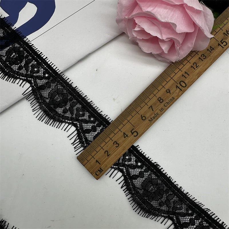 3777 ancho 4-5cm exquisito encaje de pestañas pequeñas DIY tela hecha a mano ropa interior falda cuello accesorios decorativos