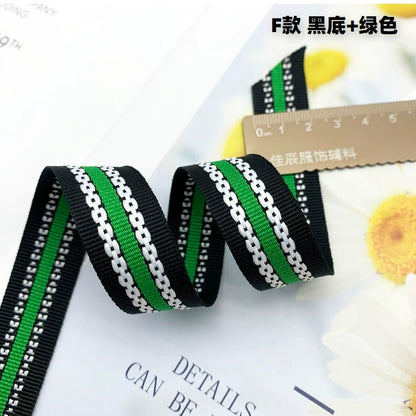 3857 Tiras de borde de cinta jacquard de punto de salto de rayas de color de 2 cm, ribete de borde de pantalones, tiras laterales, textiles para el hogar, accesorios de ropa