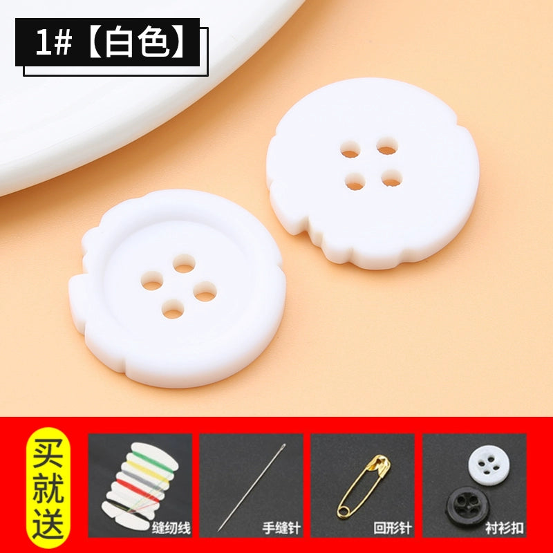 3416★  Black resin button top women's trench coat coat high-end buttons men's clothes suit pants button accessories