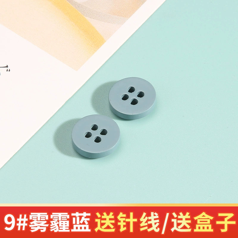 3330★  Shirt Resin Round Button Color Shirt Cardigan Versatile Buttons High-end Men's and Women's Clothes Cuffs Neckline Buttons