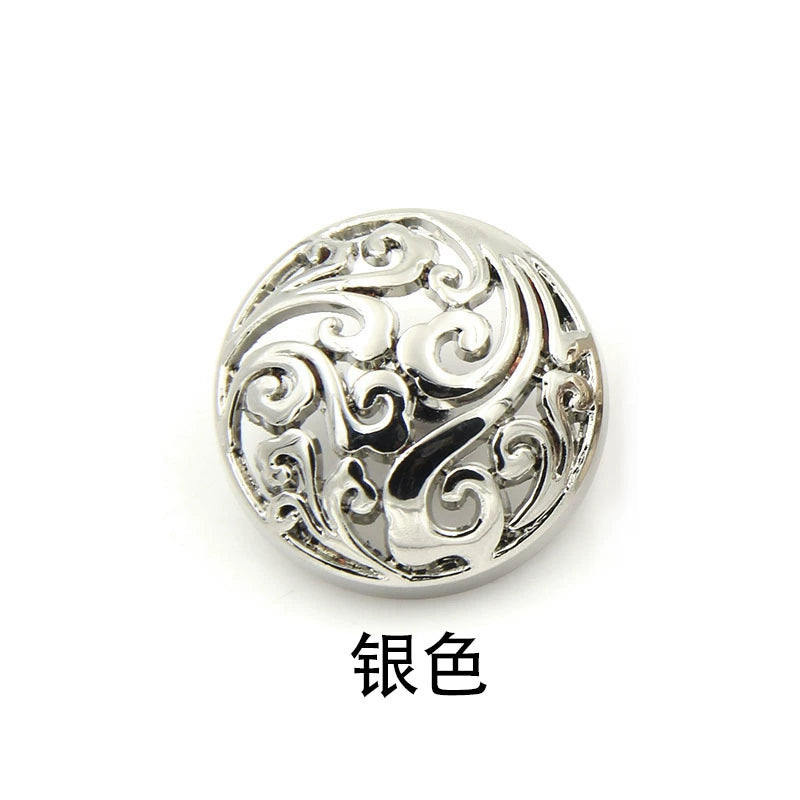 3449★ Botón de abrigo de metal de nube auspiciosa hueca segundo maestro Zhang Yunlei mismo botón de alta gama botón de chaqueta botón accesorios de ropa