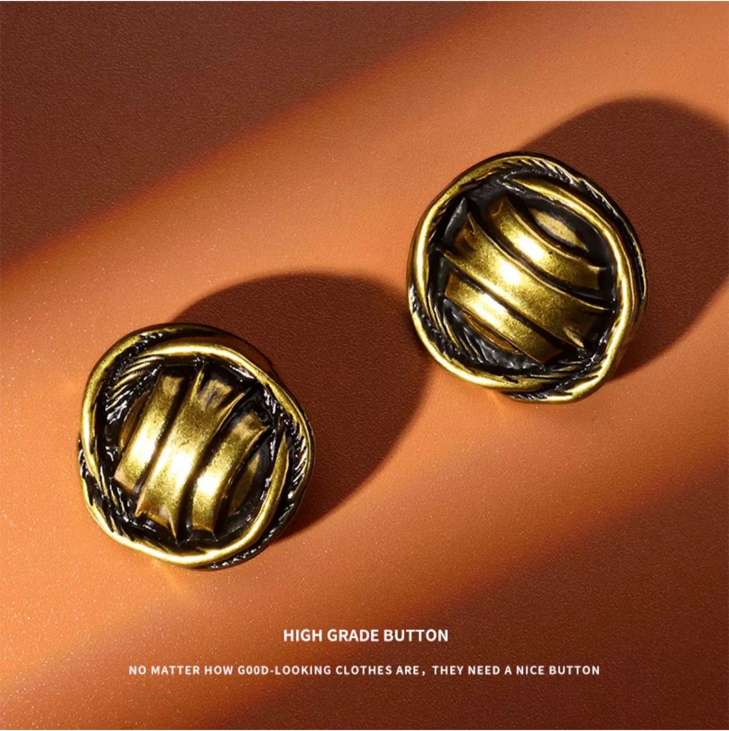 3252★  Round metal button men's and women's clothes jacket coat retro button versatile suit sweater premium button accessories