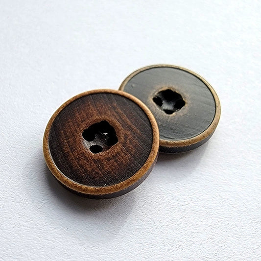 3457★ Botones redondos de madera negros y marrones para ropa de hombre y mujer, camisa, suéter, cárdigan, botones pequeños hechos a mano