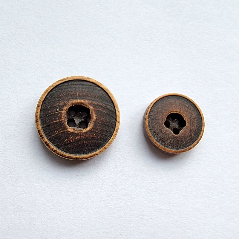 3457★  Round wood buttons black brown men's and women's clothes shirt shirt sweater cardigan buttons handmade small buttons