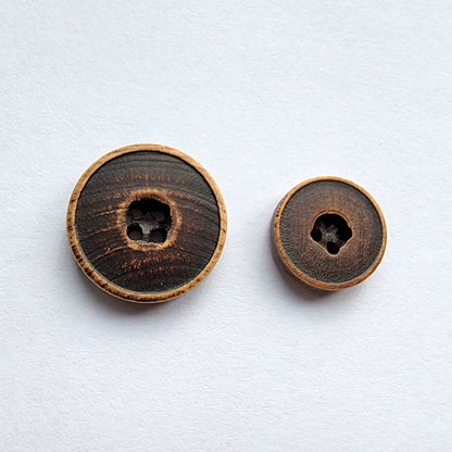 3457★  Round wood buttons black brown men's and women's clothes shirt shirt sweater cardigan buttons handmade small buttons