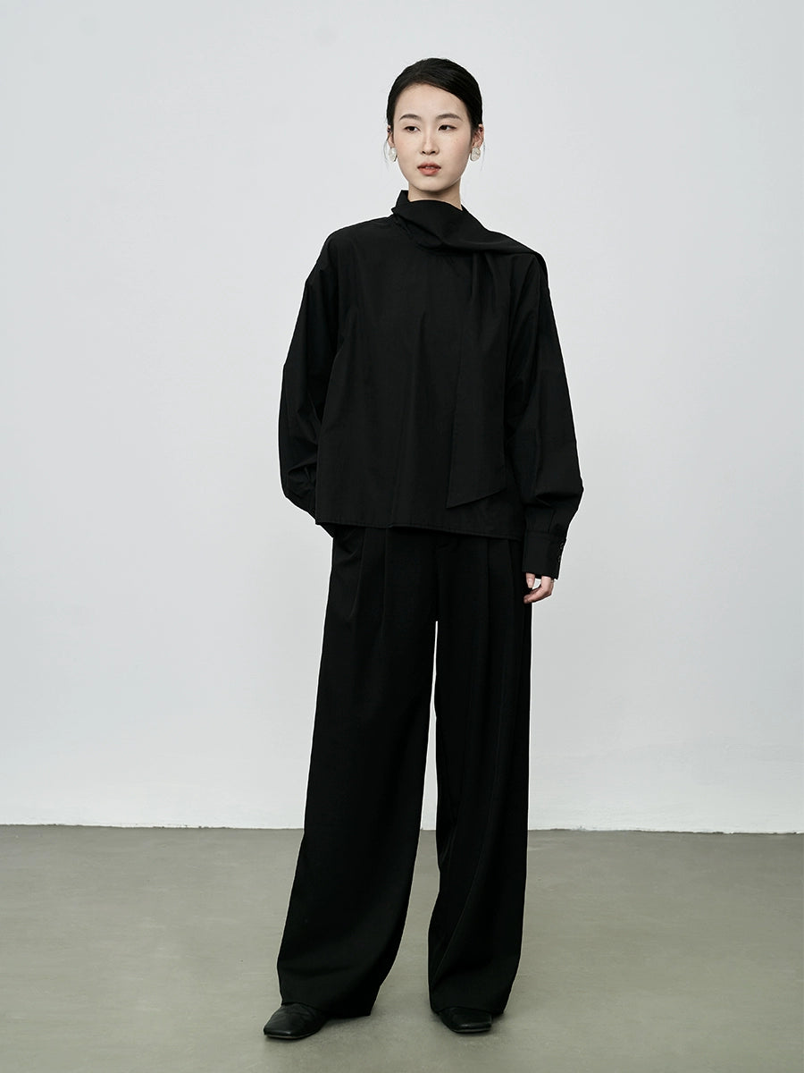 Camiseta de diseño de nicho francés CAREMIND, nueva camiseta de manga larga con efecto reductor de edad para mujer 