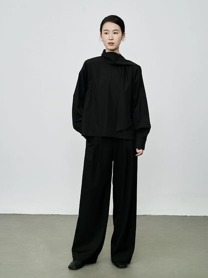 Camiseta de diseño de nicho francés CAREMIND, nueva camiseta de manga larga con efecto reductor de edad para mujer 