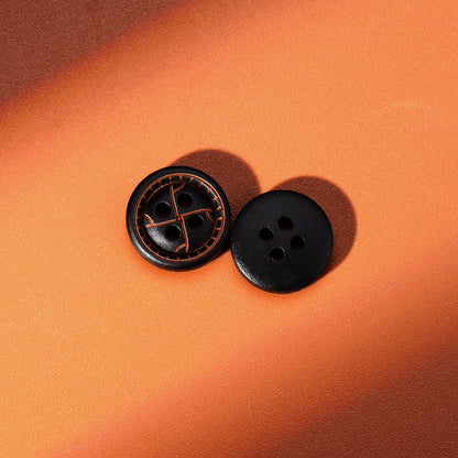 3328★  Natural wood round button shirt shirt children's wood buttons retro burnt edge log color bowl-shaped small buttons