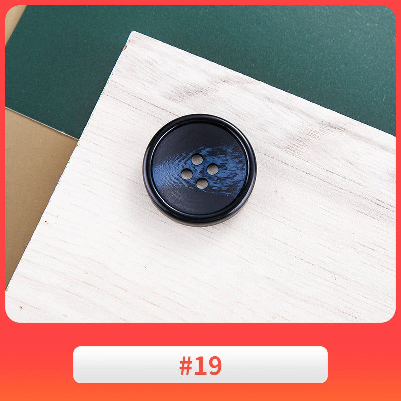3443★ Botón redondo de resina versátil, botón de abrigo de lana, botón de gabardina para mujer, botón de pantalón de traje para hombre