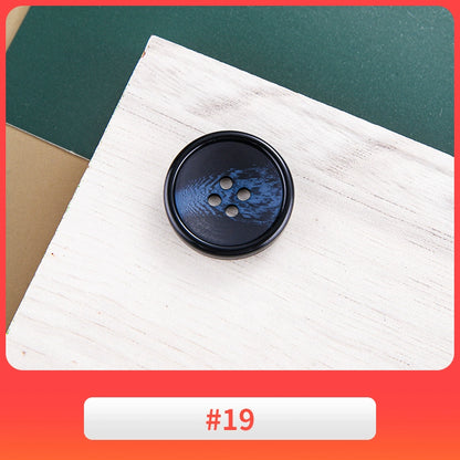 3443★ Botón redondo de resina versátil, botón de abrigo de lana, botón de gabardina para mujer, botón de pantalón de traje para hombre