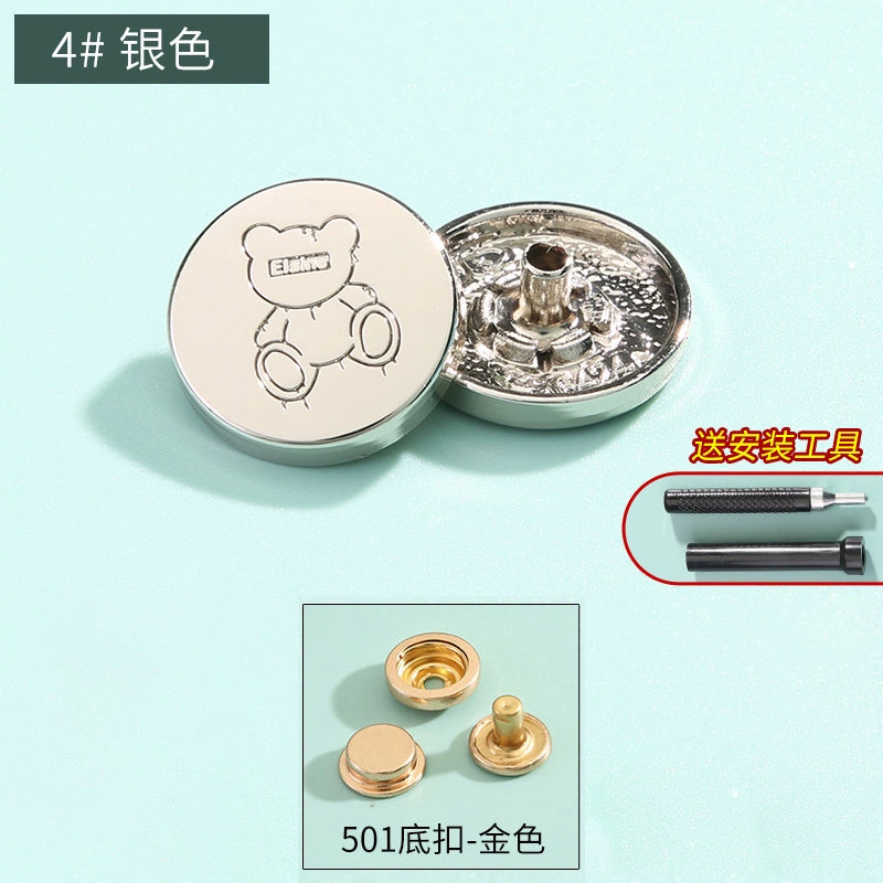 3410★ Boutons pression haut de gamme sans couture pour vêtements pour femmes, boutons mère et enfant, boutons quatre en un, boutons de doudoune, boutons boutons, boutons cachés invisibles.
