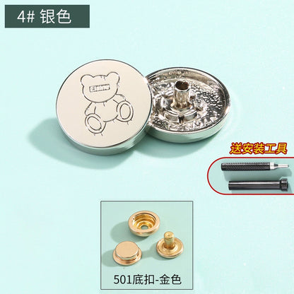 3410★ Boutons pression haut de gamme sans couture pour vêtements pour femmes, boutons mère et enfant, boutons quatre en un, boutons de doudoune, boutons boutons, boutons cachés invisibles.