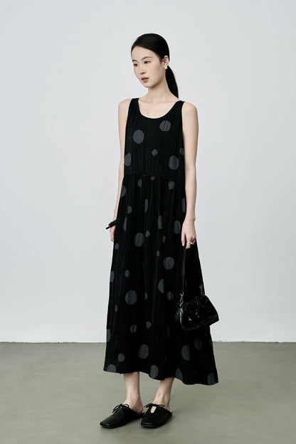 Vestido sin mangas estilo Hepburn negro de CAREMIND, vestido de lunares nuevo de verano para niños 