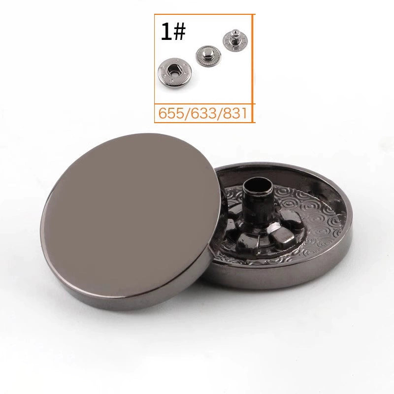 3411★  Metal high-end clothes clothing mother and child buttons jacket hidden buttons round coat down jacket buttons buttons buttons buttons