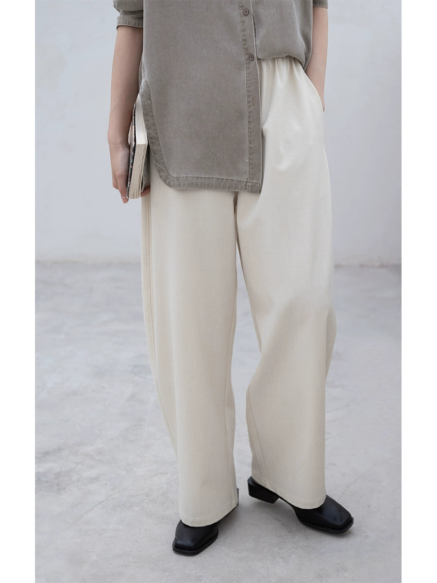 [Oferta por tiempo limitado] Pantalones CAREMIND con colgante de cintura alta y cobertura de cadera, color rábano, holgados, de primavera, de color liso para mujer 