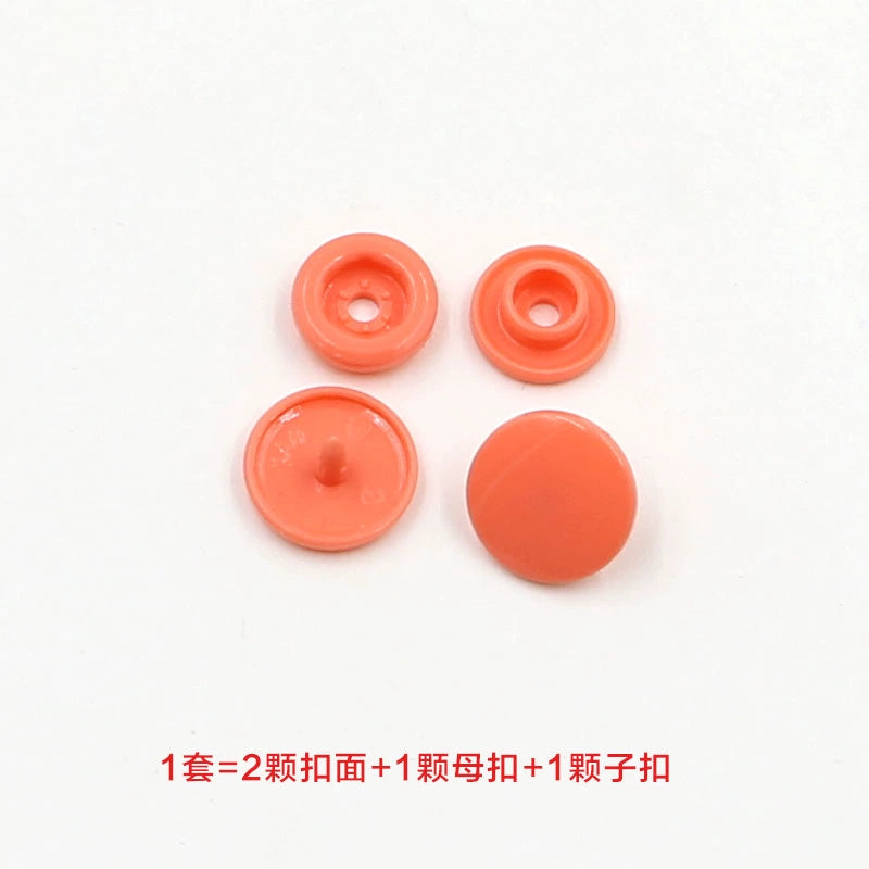 3413★  Plastic four-in-one buckle special button for colored baby clothes, seam-free hidden button, baby buckle nail button, mother and child buckle