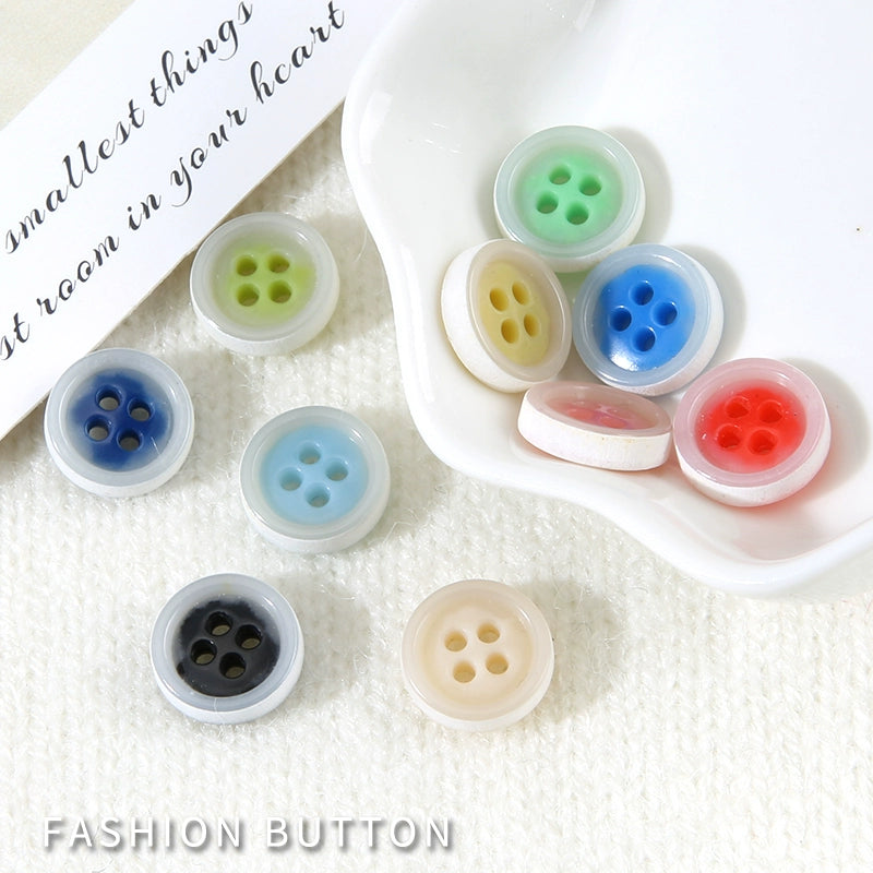 3339★  Resin shirt shirt men's and women's two-color buttons high-end clothes decorative buttons chiffon top small dress buttons