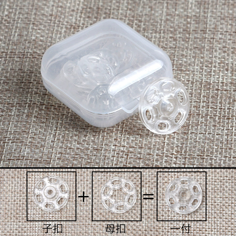 3475★ Abrigo de lana con botones a presión de nailon de color, botones para madre e hijo, botones ocultos invisibles de plástico, botones redondos para camisa antiluz