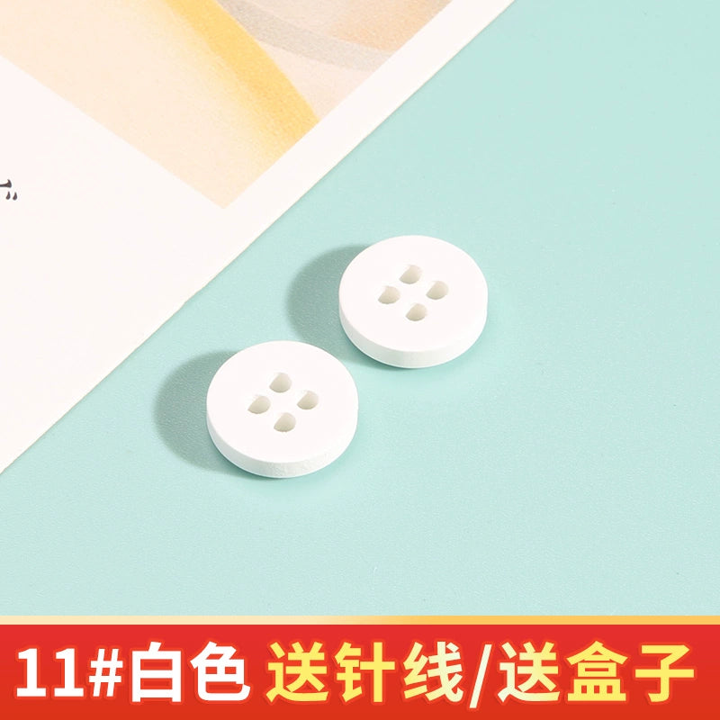 3330★  Shirt Resin Round Button Color Shirt Cardigan Versatile Buttons High-end Men's and Women's Clothes Cuffs Neckline Buttons