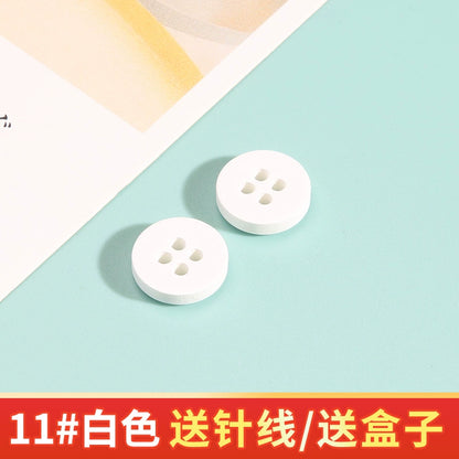 3330★  Shirt Resin Round Button Color Shirt Cardigan Versatile Buttons High-end Men's and Women's Clothes Cuffs Neckline Buttons