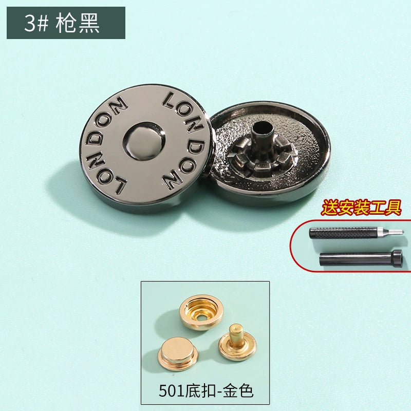 3410★ Boutons pression haut de gamme sans couture pour vêtements pour femmes, boutons mère et enfant, boutons quatre en un, boutons de doudoune, boutons boutons, boutons cachés invisibles.