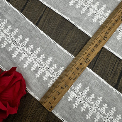 Tela de algodón de 9,5 cm de ancho, 3790 cm de ancho, bordado de encaje, accesorios de ropa, bricolaje, cinturón, correa de hombro, joyería, material para cortina de hogar
