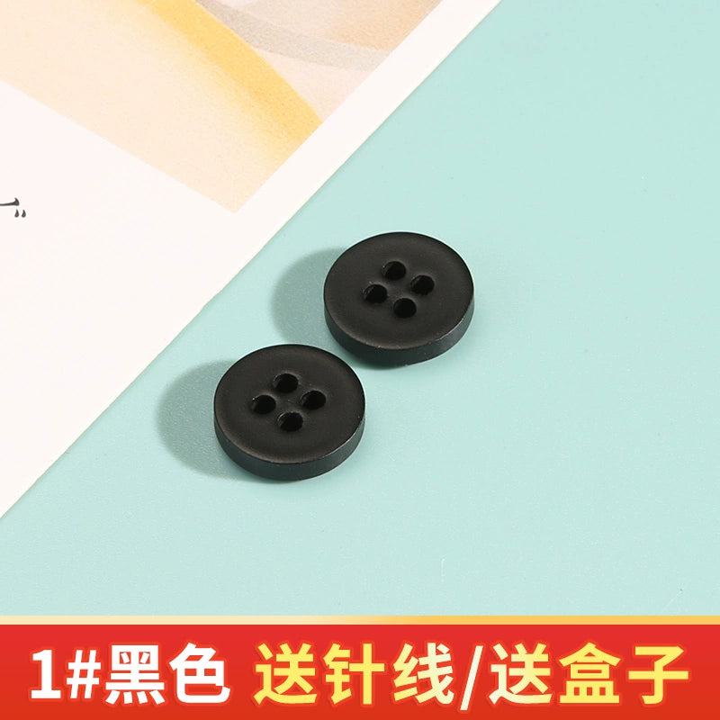 3330★  Shirt Resin Round Button Color Shirt Cardigan Versatile Buttons High-end Men's and Women's Clothes Cuffs Neckline Buttons