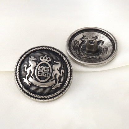 3237★  Vintage British style metal button coat trench coat sweater suit jacket hand-sewn buttons bronze ancient silver buttons