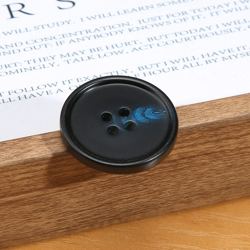 3463★ Botones de cuerno real para hombre, traje, chaqueta, pantalón, botones de alta gama, abrigo de cachemira para mujer, botones negros Daquan