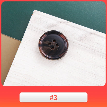 3443★ Botón redondo de resina versátil, botón de abrigo de lana, botón de gabardina para mujer, botón de pantalón de traje para hombre