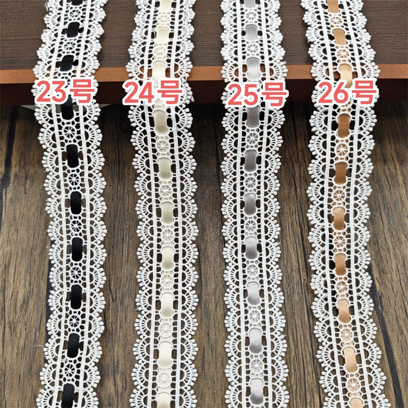 3554★ ancho 3,5 cm con cinta de encaje soluble en agua accesorios de encaje hechos a mano DIY Lolita ropa de bebé accesorios para el cabello accesorios de ropa