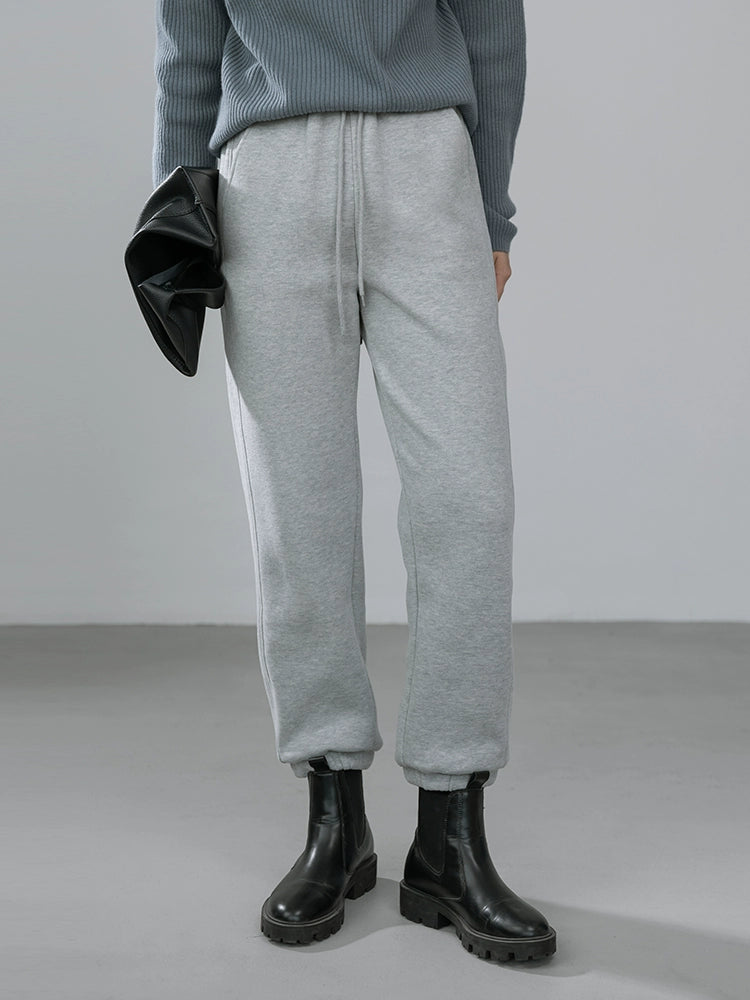 [Offre spéciale à durée limitée] Pantalon de survêtement simple et décontracté 100 % coton avec cordon de serrage pour femme, nouveau design original d'automne