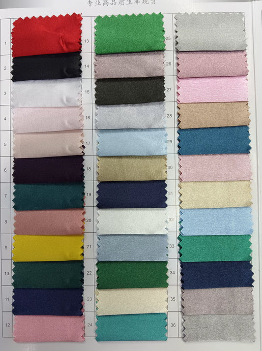 3908 Satén elástico brillante Satén brillante Forro de satén brillante Tejido brillante Imitación de ácido acético Simulación Satén de seda 8038